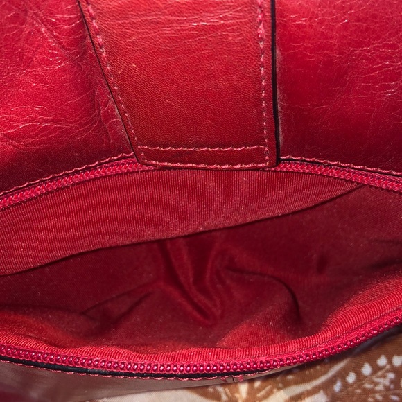 Cole Bags Red Leather Cole New York Leather Bag